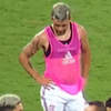 Footballer in Pink